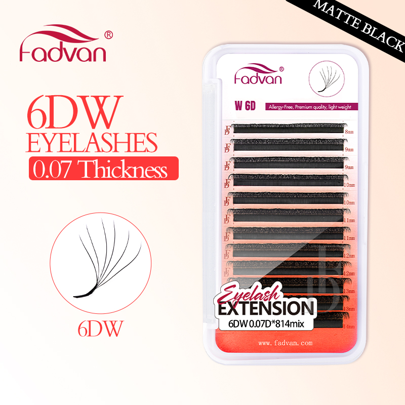 Eyelash Extension Human Hair - FADVAN リアル 6D W まつげ 0.07