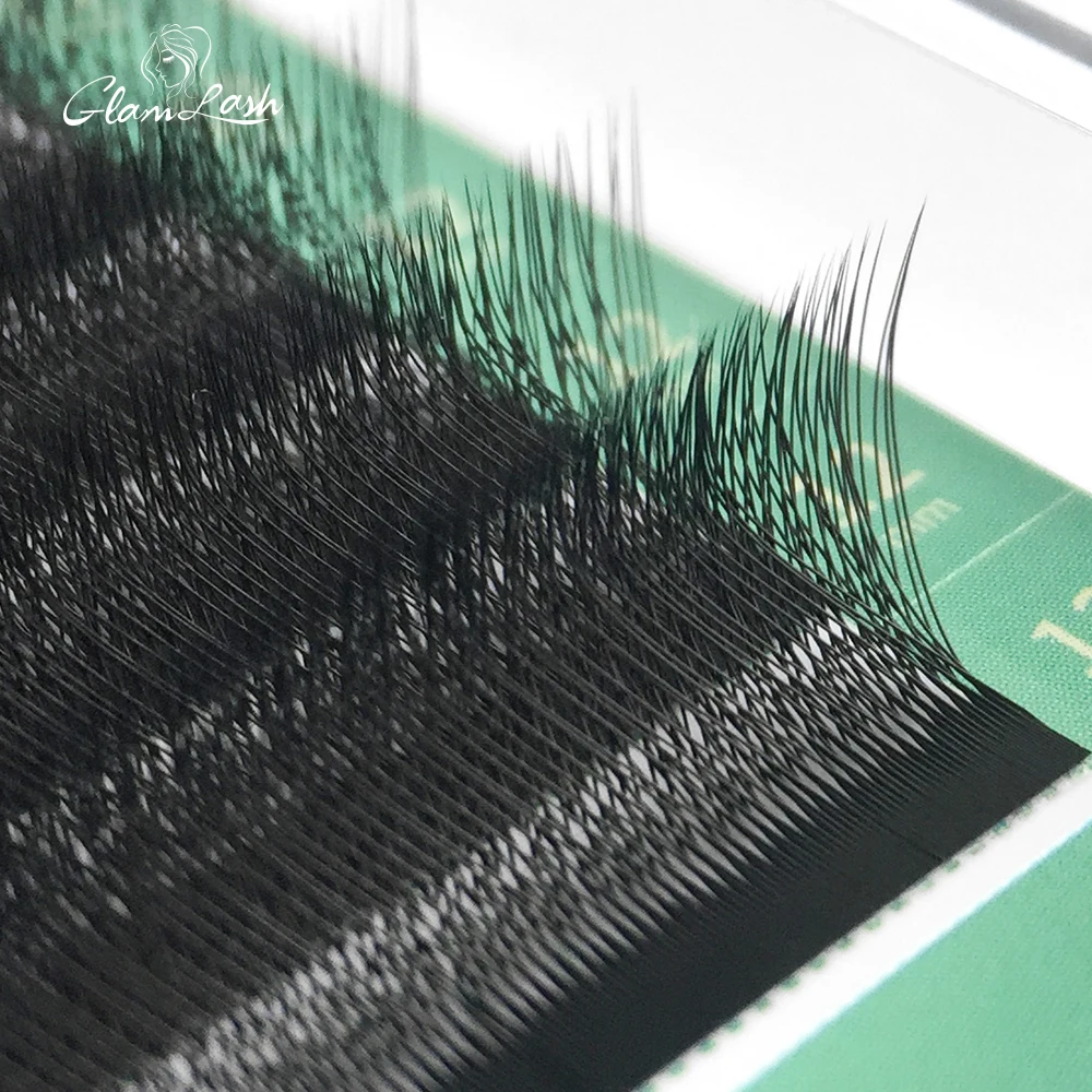 Eyelash Extension Human Hair - まつげエクステ,GLAMLASH-4D wの形をしたつけまつげ,ボリュームのあるつけまつげ,快適なミンク,ナチュラルスタイル,5d