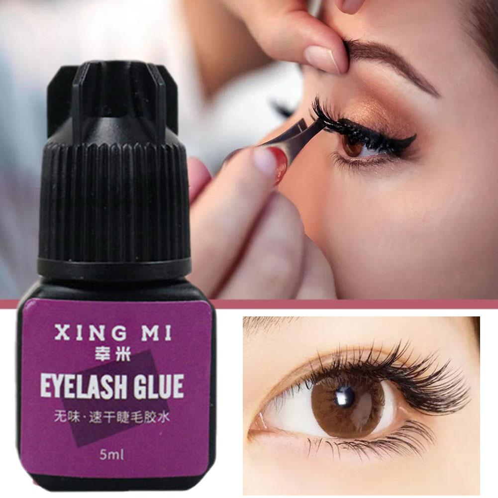Eyelash Extension Eye Irritation - 5 ミリリットル速乾性強力なつけまつげエクステンション接着剤接着剤日無臭 50 非まつげ保持刺激ミンク接着剤 P8J0