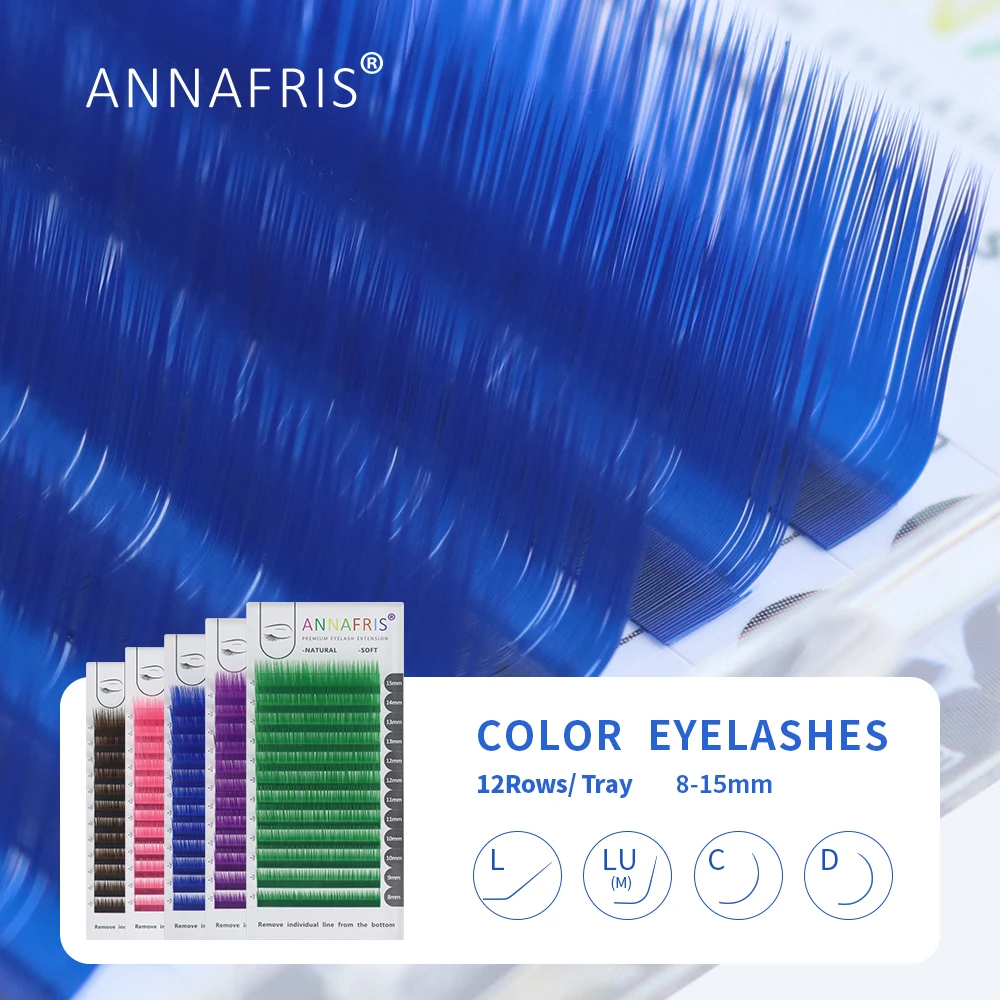 Eyelash Extension Russian - Annafris-ロシアのボリューム,長さ8〜15mm,自然な色のつけまつげ