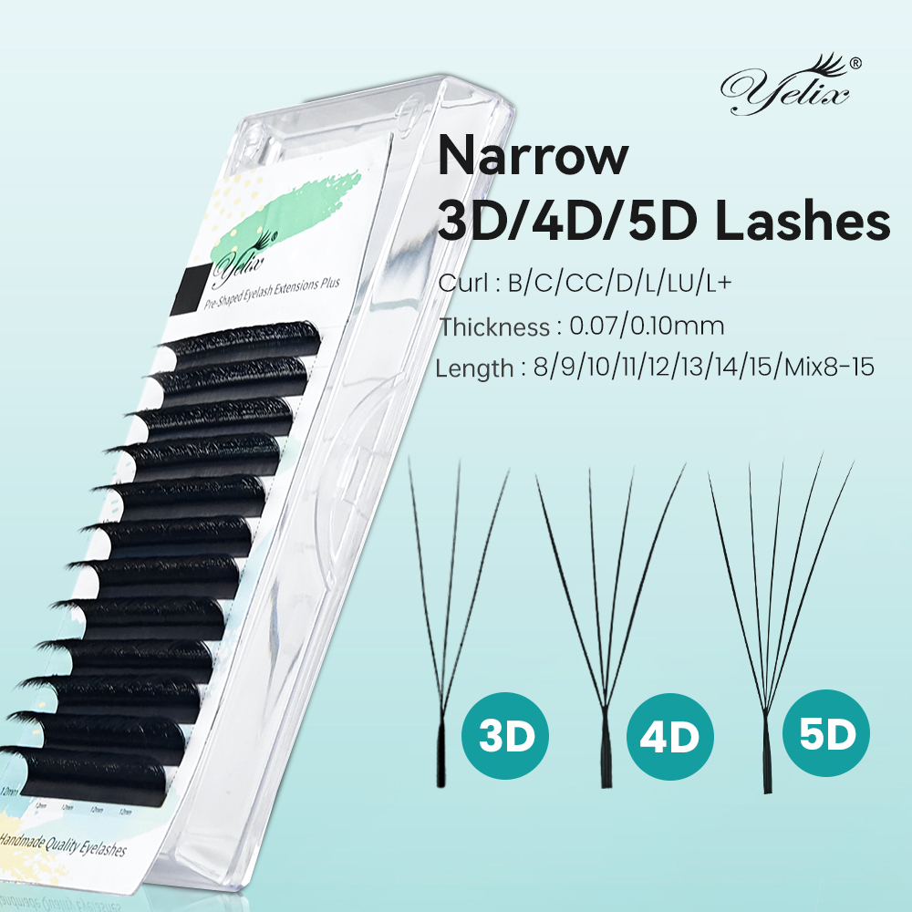 Eyelash Extension For Asian Eyes - イエリックス ナロー 3D 4D 5D W