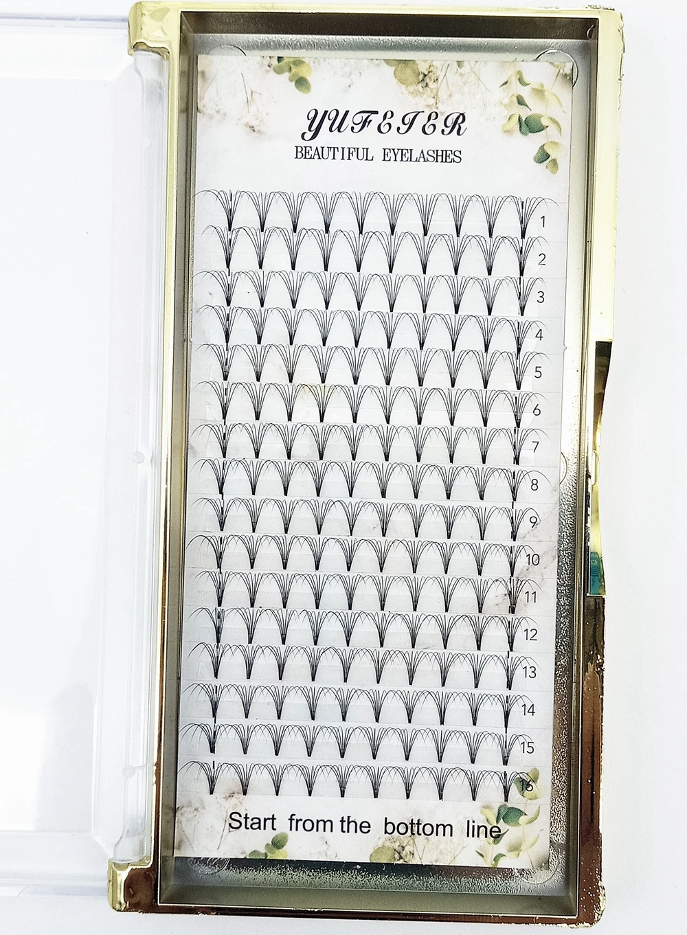Eyelash Extension Russian - HBZGTLAD 16ライン プレメイドボリュームファン 5D-20D ラッシュ ロシアンボリューム
