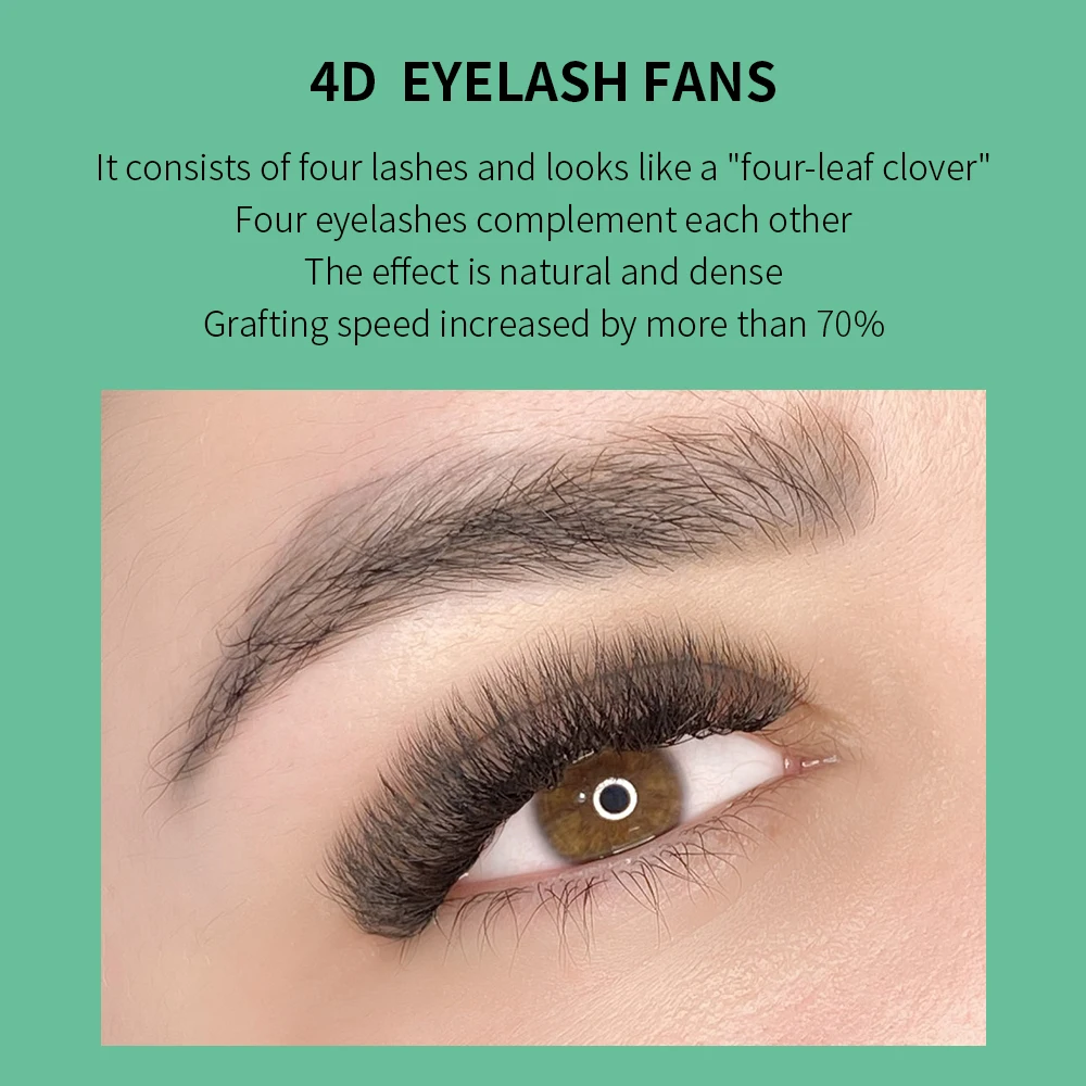 まつげエクステ,GLAMLASH-4D wの形をしたつけまつ - Eyelash Extension Human Hair のレビューと価格
