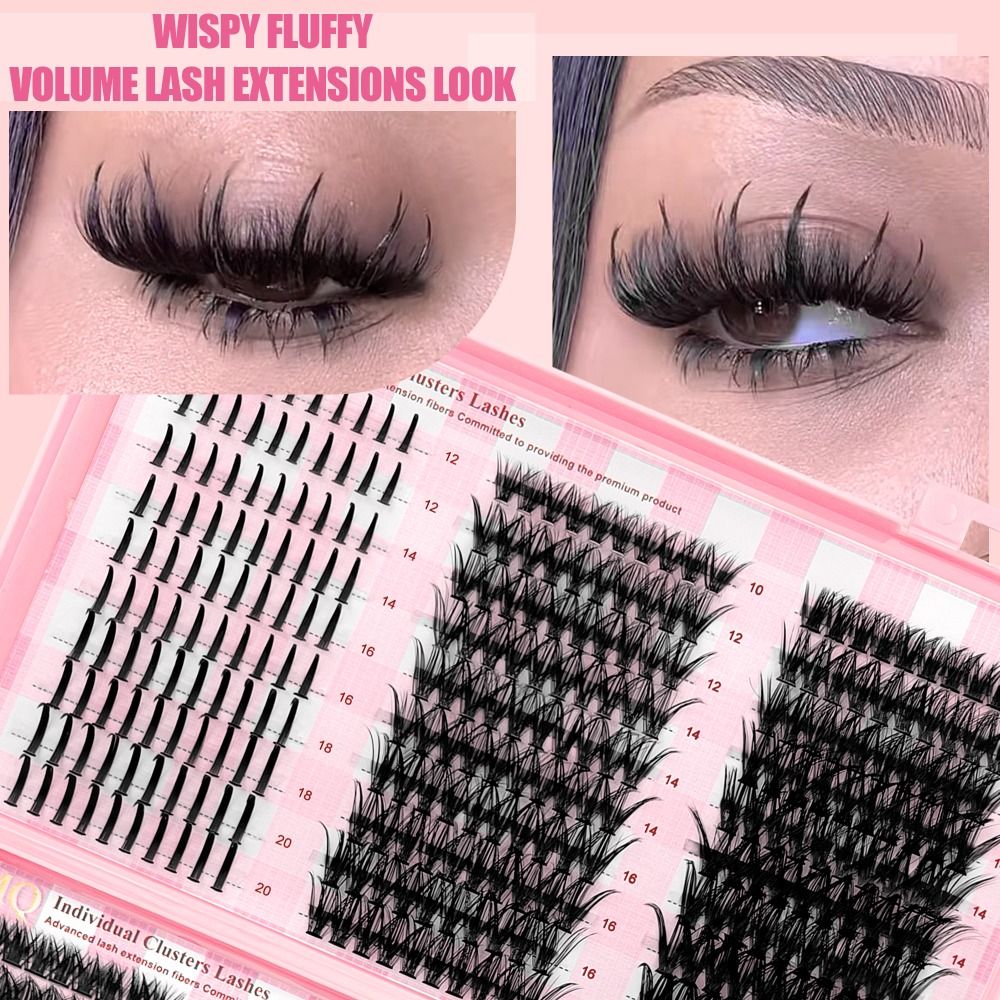 長さ9-16mmのつけまつげ 3Dボリューム ナチュラルルッ - Eyelash Extension Look のレビューと価格